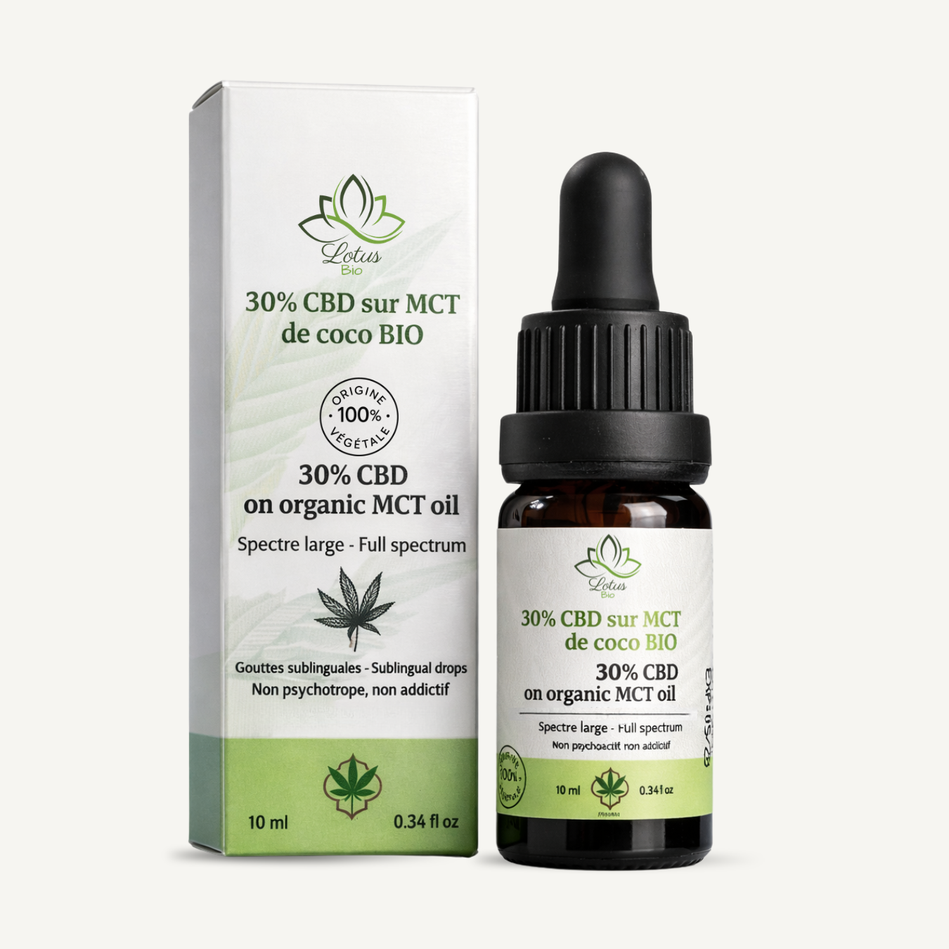 Huile de CBD full spectrum drop sublingual cannabis maroc bio