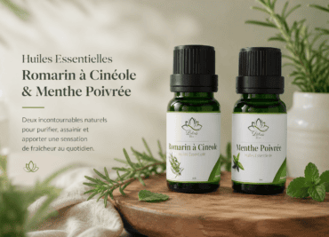 Recette cosmétiques huile essentielle romarin et menthe poivree